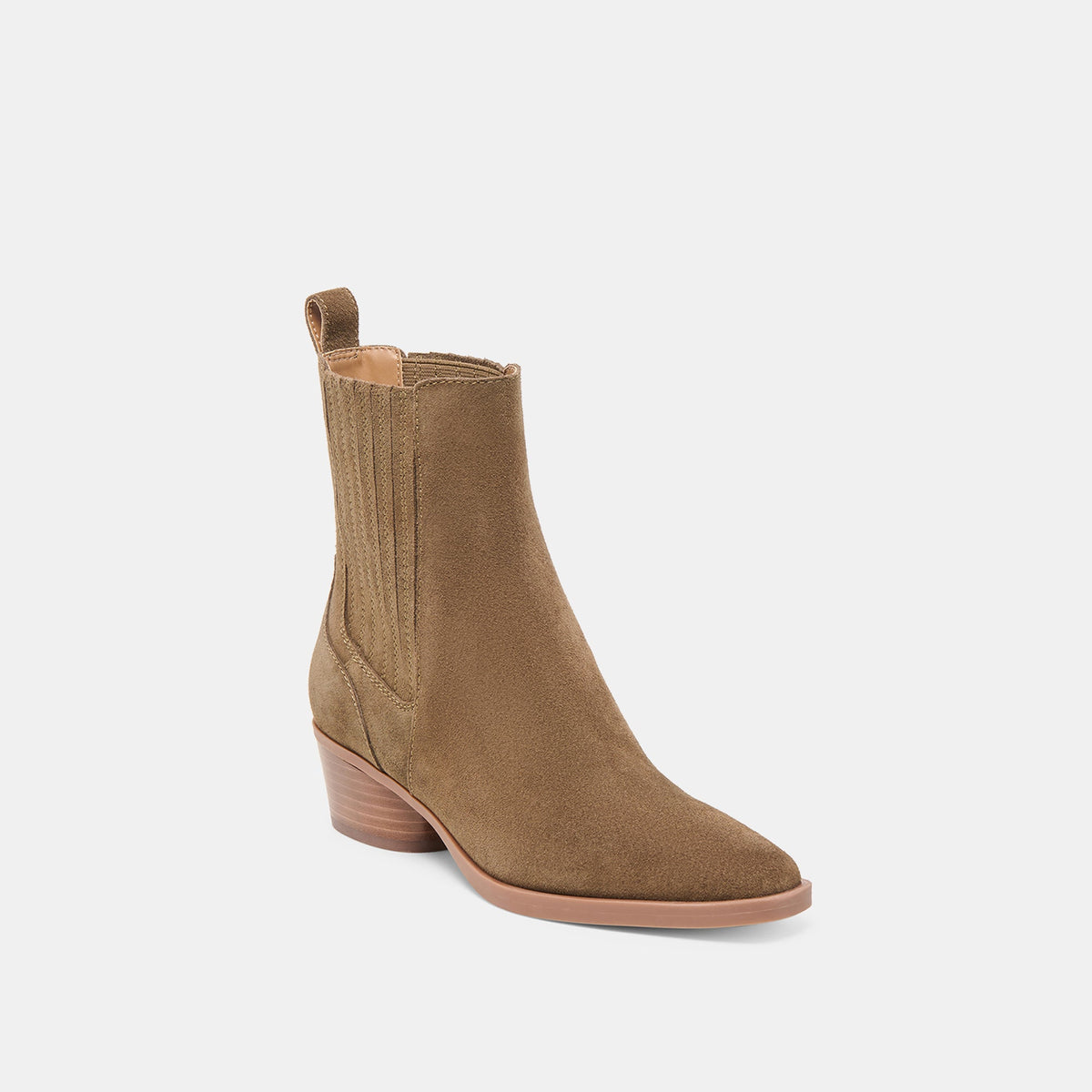 Dolce Vita Everyday | Faint H2O Waterproof Olive Suede Booties
