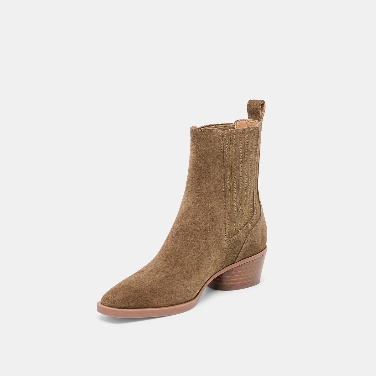 Dolce Vita Everyday | Faint H2O Waterproof Olive Suede Booties