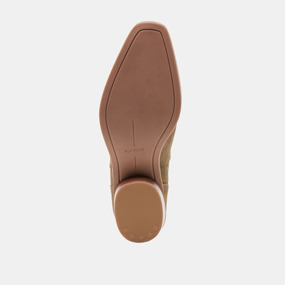 Dolce Vita Everyday | Faint H2O Waterproof Olive Suede Booties