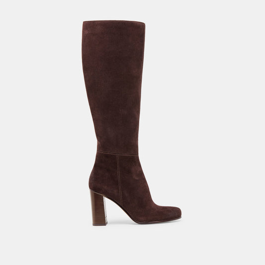Dolce Vita Latest | Hudsin Wide Calf Mahogany Suede Boots