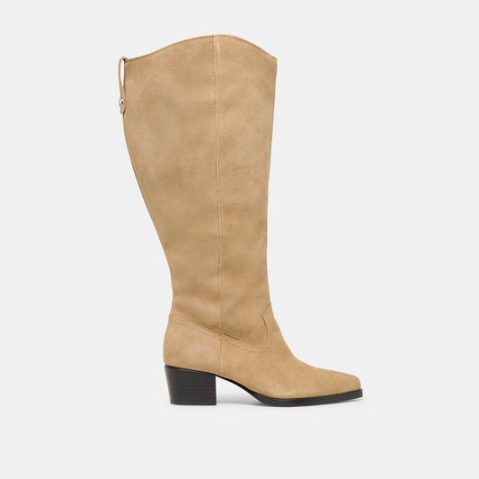 Dolce Vita Premium | Virona H2O Waterproof Dk Taupe Suede Extra Wide Calf Boots