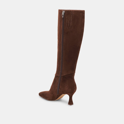 Dolce Vita Essential | Gyra Extra Wide Calf Brown Suede Boots