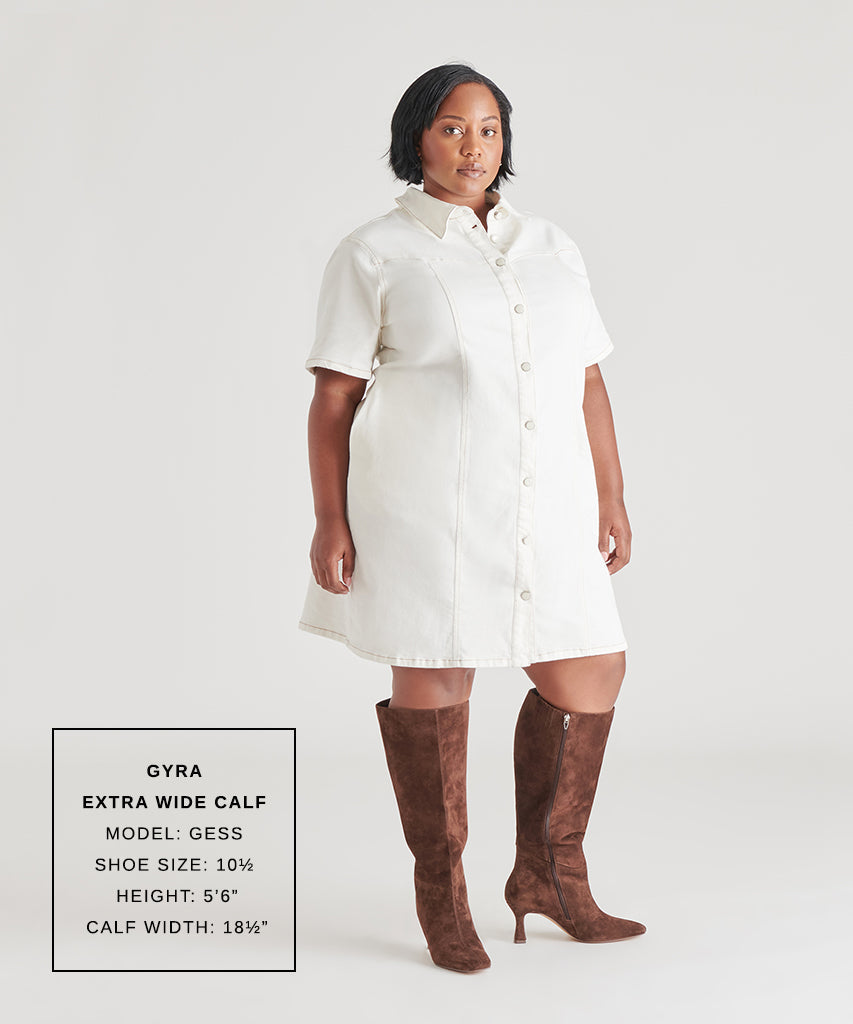 Dolce Vita Essential | Gyra Extra Wide Calf Brown Suede Boots