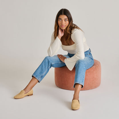 Dolce Vita Smart Buy | Baylen Natural Woven Raffia Flats