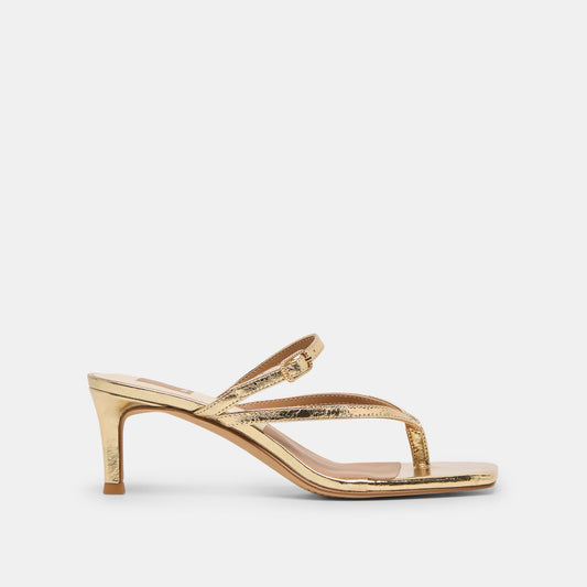 Dolce Vita Smart Buy | Biaga Gold Distressed Leather Heels