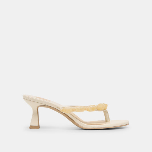 Dolce Vita Premium | Daksie Off White Leather Heels