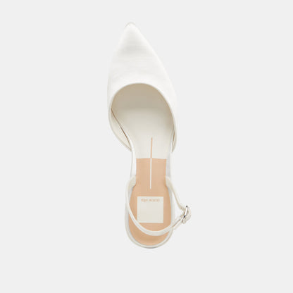 Dolce Vita Top Pick | Carel Off White Satin Heels