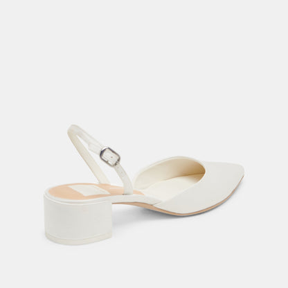 Dolce Vita Top Pick | Carel Off White Satin Heels