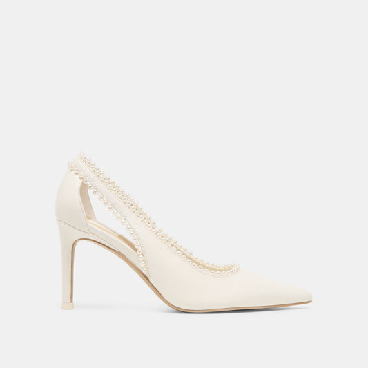 Dolce Vita Great Value | Kelson Pearl True White Leather Heels