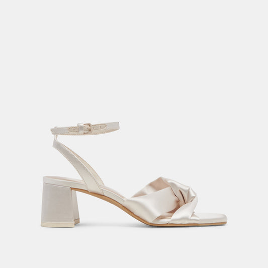 Dolce Vita Premium | Brenna Ivory Satin Heels