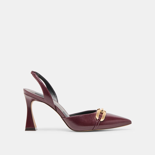 Dolce Vita Latest | Malik Cranberry Crinkle Patent Heels
