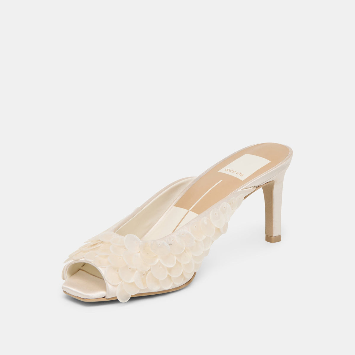 Dolce Vita Smart Buy | Samary Confetti Off White Satin Heels