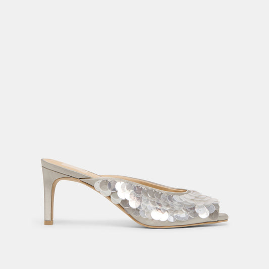 Dolce Vita Great Value | Samary Confetti Silver Satin Heels