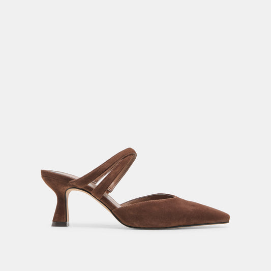 Dolce Vita Premium | Linore Dk Brown Suede Heels