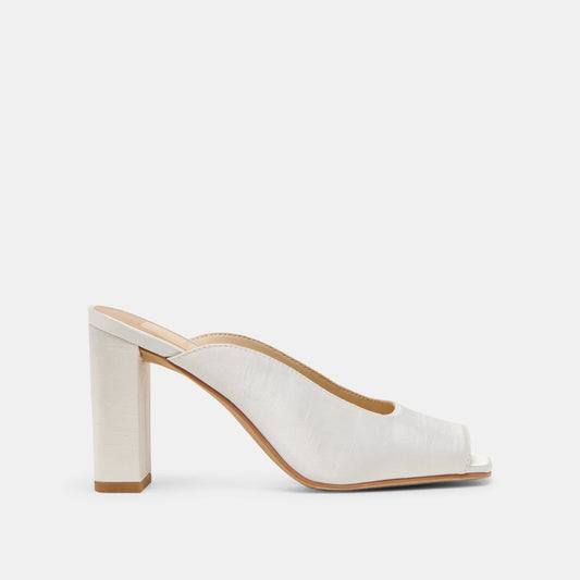 Dolce Vita Premium | Sabela Off White Satin Heels
