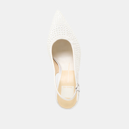 Dolce Vita Trusted | Elasi Pearl Off White Satin Heels