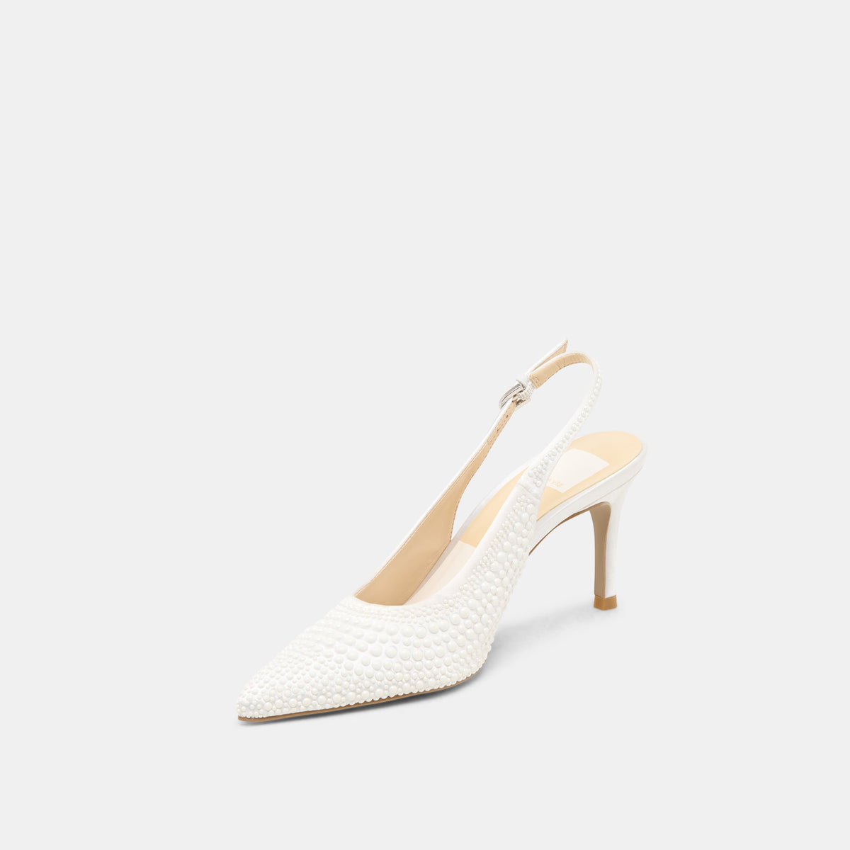 Dolce Vita Trusted | Elasi Pearl Off White Satin Heels