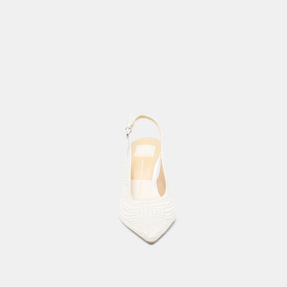Dolce Vita Trusted | Elasi Pearl Off White Satin Heels