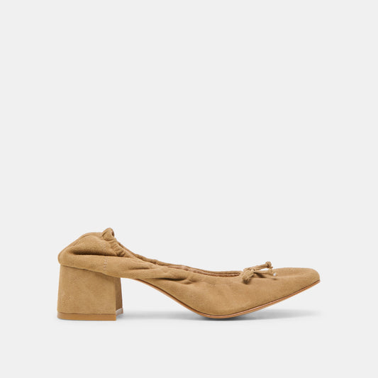 Dolce Vita Quality | Karmin Dk Taupe Suede Heels