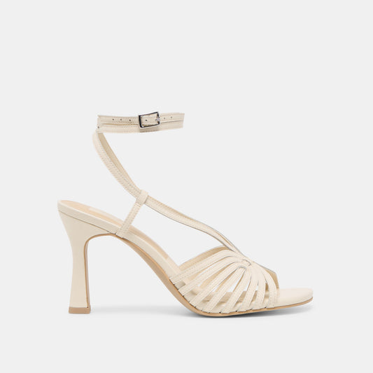Dolce Vita Quality | Nivana Off White Crinkle Patent Heels