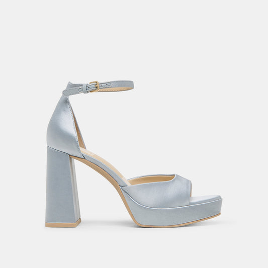 Dolce Vita Quality | PANDRO HEELS LIGHT BLUE SATIN
