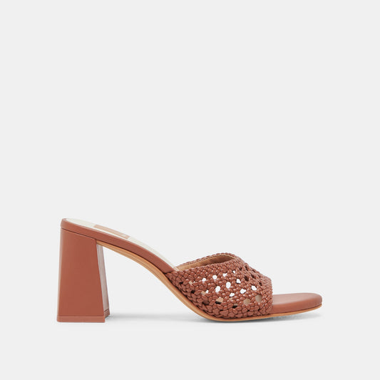 Dolce Vita Latest | MARGOE HEELS COGNAC WOVEN STELLA