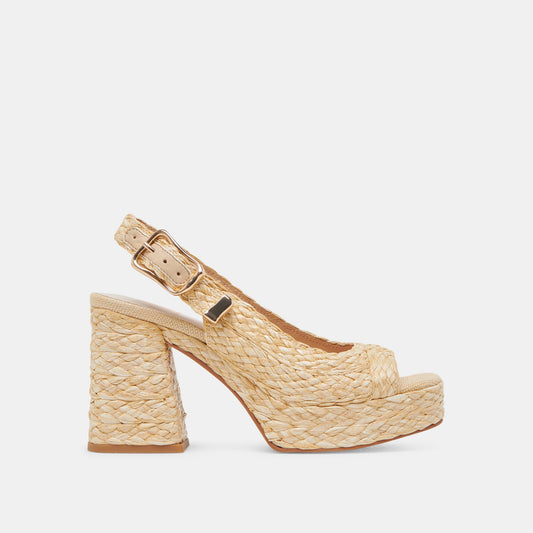 Dolce Vita Great Value | FLORES HEELS NATURAL RAFFIA