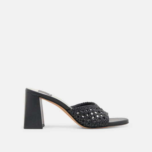 Dolce Vita Everyday | MARGOE HEELS BLACK WOVEN STELLA