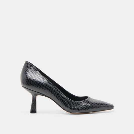Dolce Vita Great Value | Briona Onyx Embossed Leather Heels