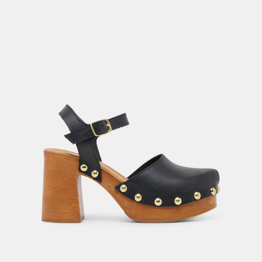 Dolce Vita Latest | CLOVER HEELS BLACK LEATHER