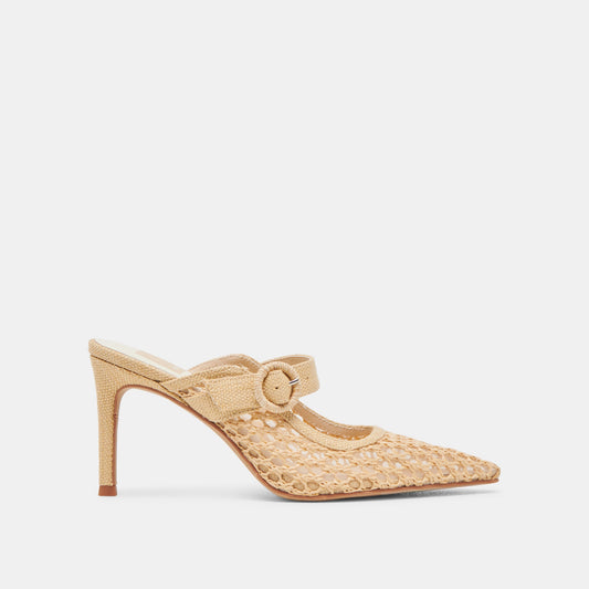 Dolce Vita Quality | KEEKEE HEELS LT NATURAL WOVEN RAFFIA