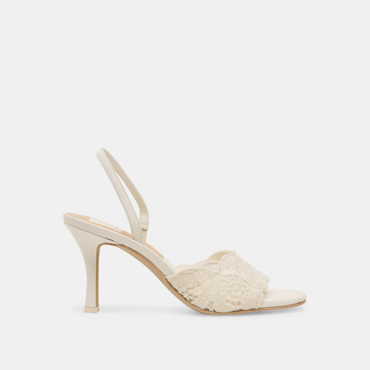 Dolce Vita Top Pick | LARRA HEELS WHITE CROCHET