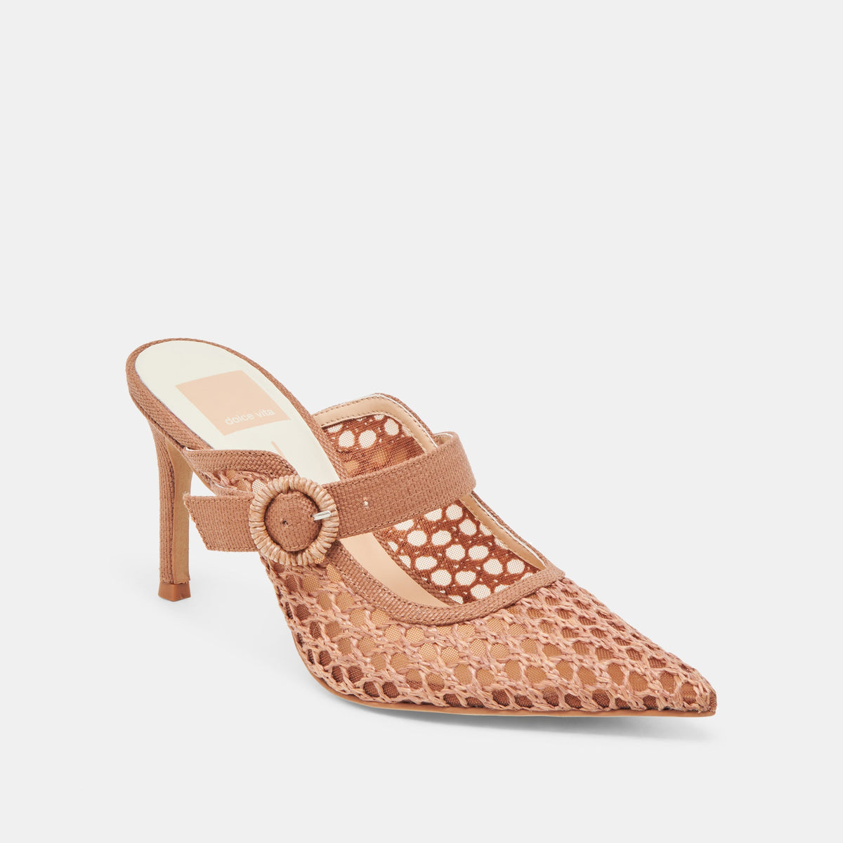 Dolce Vita Quality | KEEKEE HEELS SADDLE WOVEN RAFFIA
