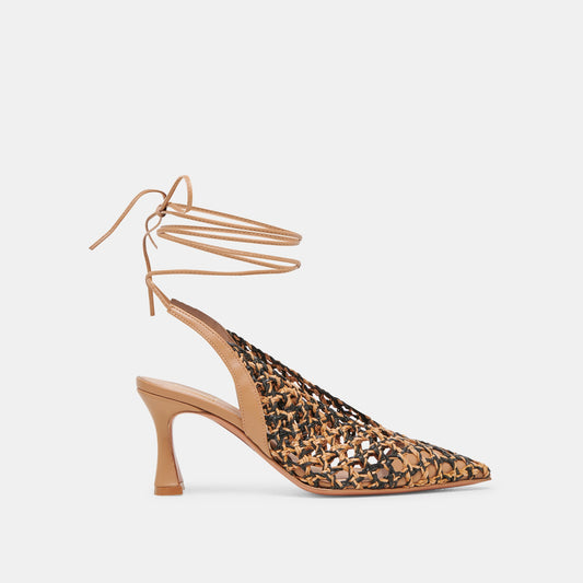 Dolce Vita Everyday | GESICA HEELS BLACK NATURAL WOVEN