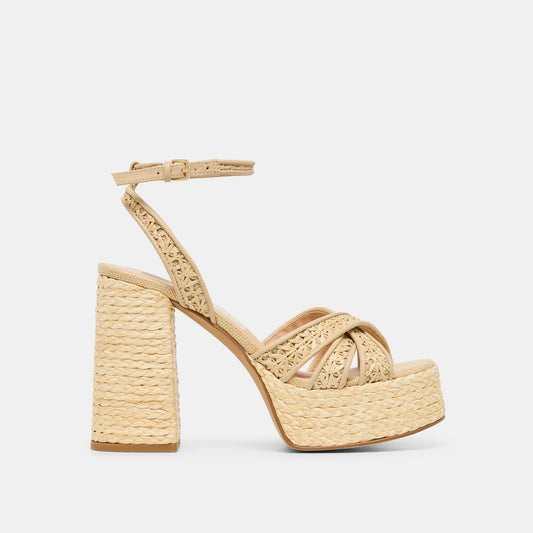 Dolce Vita Latest | Danila Lt Natural Cross Hatch Raffia Heels