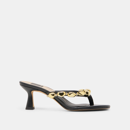 Dolce Vita Quality | Daksie Black Leather Heels
