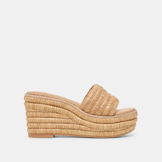 Dolce Vita Premium | Throne Lt Natural Raffia Wedges