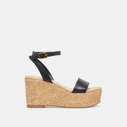 Dolce Vita Trusted | TALISA WEDGES BLACK LEATHER