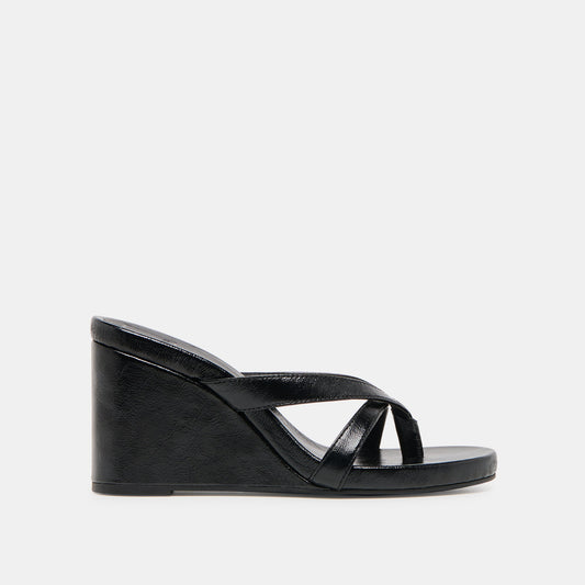 Dolce Vita Premium | Helan Black Leather Wedges