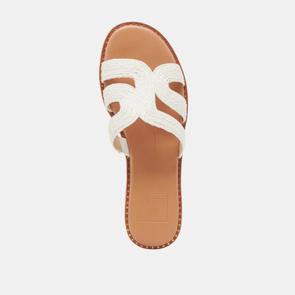 Dolce Vita Great Value | EMON SANDALS WHITE RAFFIA