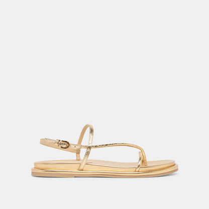 Dolce Vita Value | Dom Gold Distressed Leather Sandals