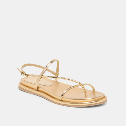 Dolce Vita Value | Dom Gold Distressed Leather Sandals