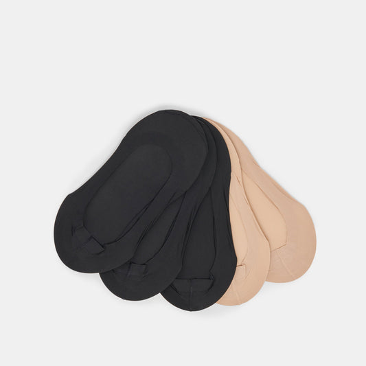 Dolce Vita Top Pick | NO SHOW SOCKS 5 PACK TAN BLACK