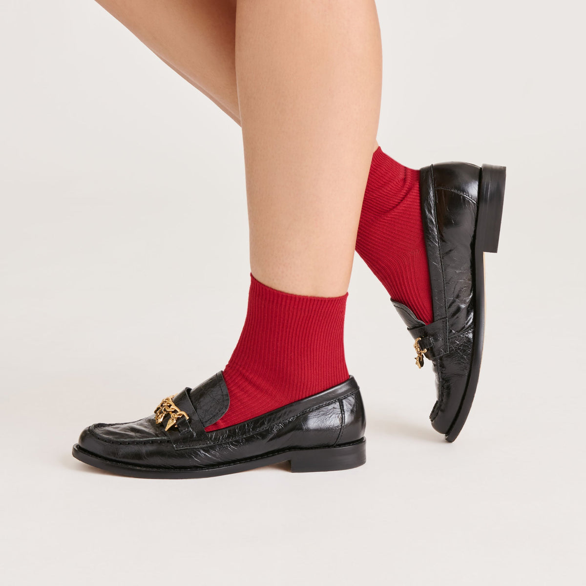 Dolce Vita Premium | 5 Pack Embroidered Rib White Black Multi Anklet Socks