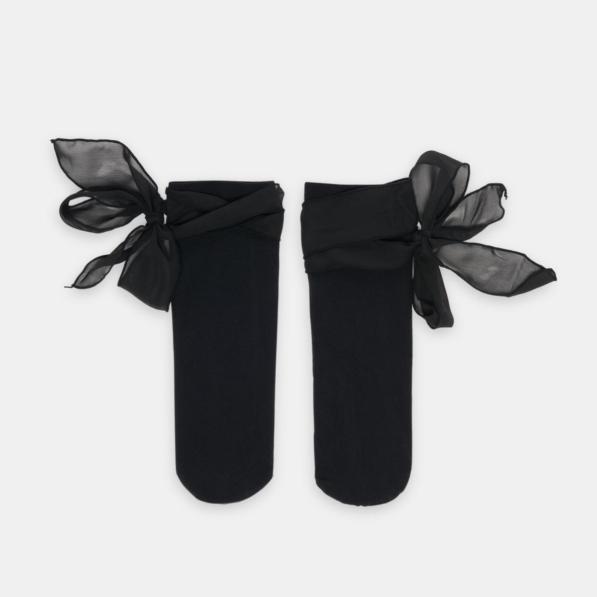 Dolce Vita Essential | Tie Bow Black Anklet Socks