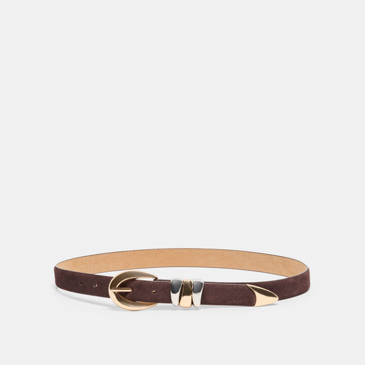 Dolce Vita Latest | Mixed Metal Mahogany Buckle Belt