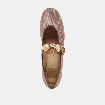Dolce Vita Trusted | RELAN BALLET FLATS WALNUT RAFFIA