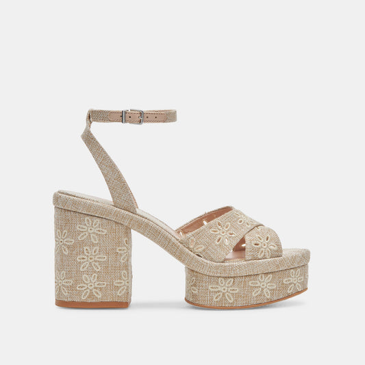 Dolce Vita Premium | LAISHA HEELS ALMOND FLORAL EYELET